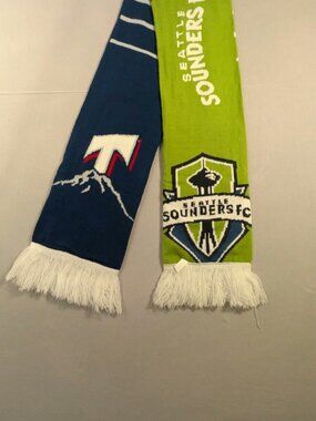 Seattle Sounders & Tacoma Rainier' Fan Scarf Reversible 52" X 7"